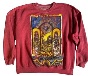 The Doors Pink Oversized Graphic Sweatshirt One Size Vintage Rock
